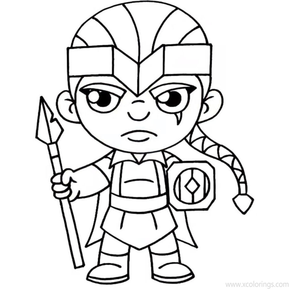 Free Clash Royale Coloring Pages Royal Champion printable