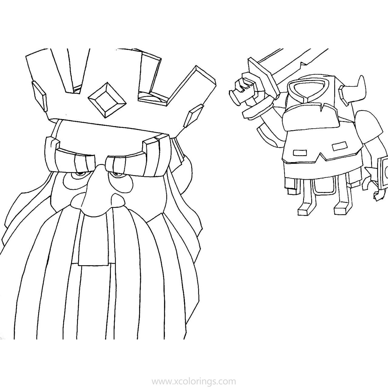 Free Clash Royale Coloring Pages Royal Ghost and Mini Pekka printable