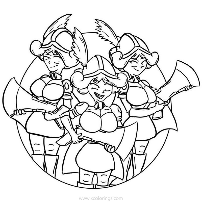 Free Clash Royale Coloring Pages Three Musketeers printable