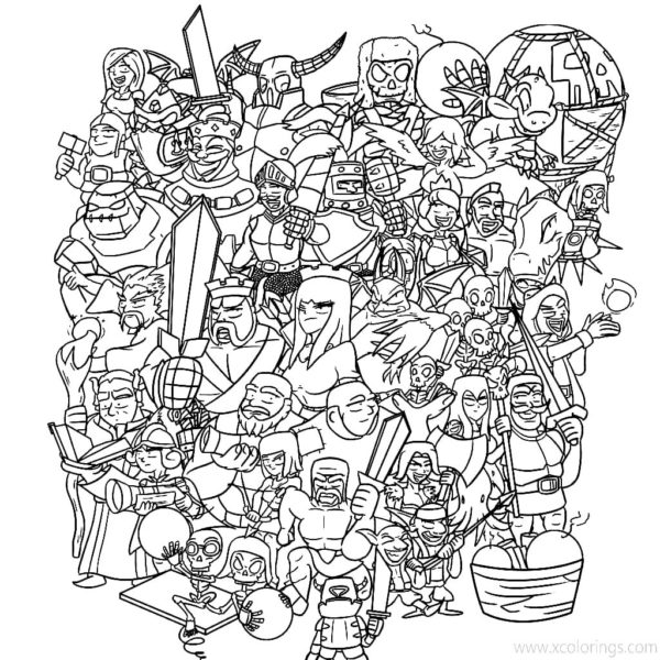 Mega Knight Clash Royale Coloring Pages - XColorings.com