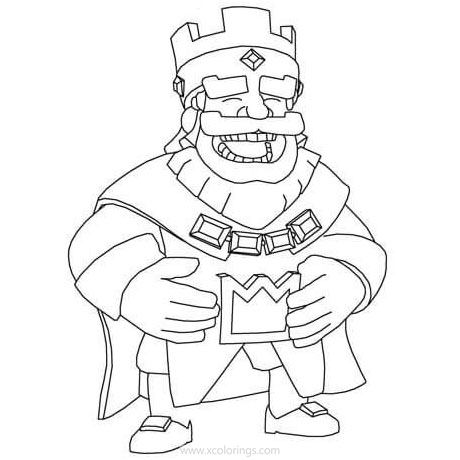 Free Clash Royale King Coloring Pages printable