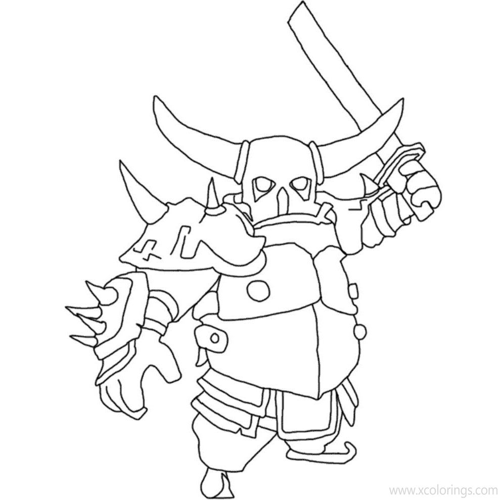 Clash Royale Pekka Coloring Pages - XColorings.com