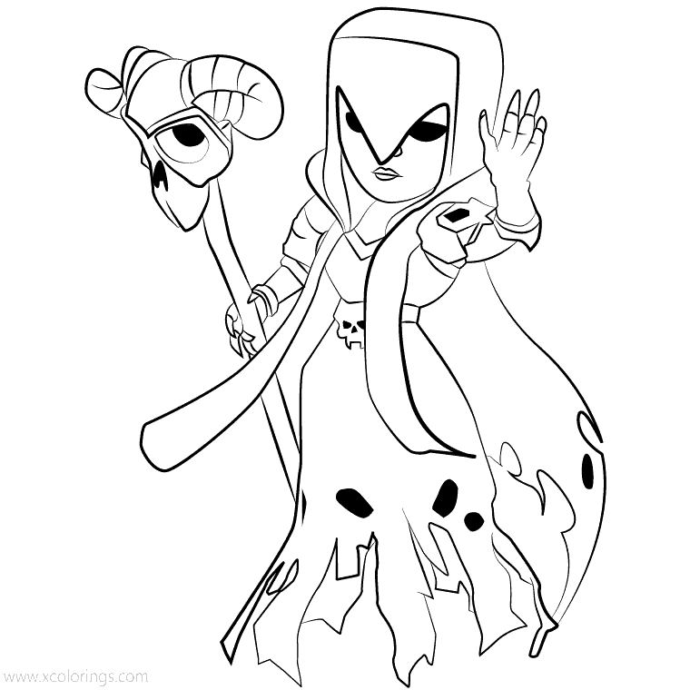 Free Clash Royale Witch Coloring Pages printable
