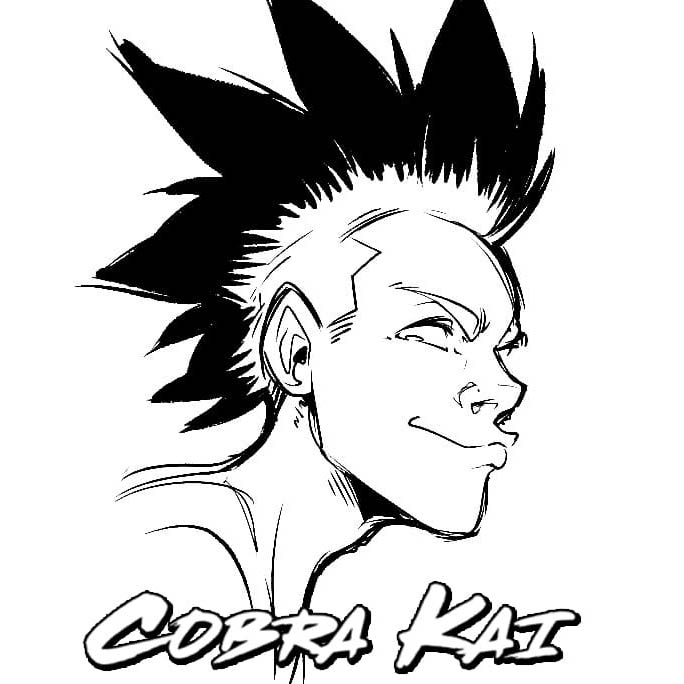 Free Cobra Kai Coloring Pages Hawk Fanart printable