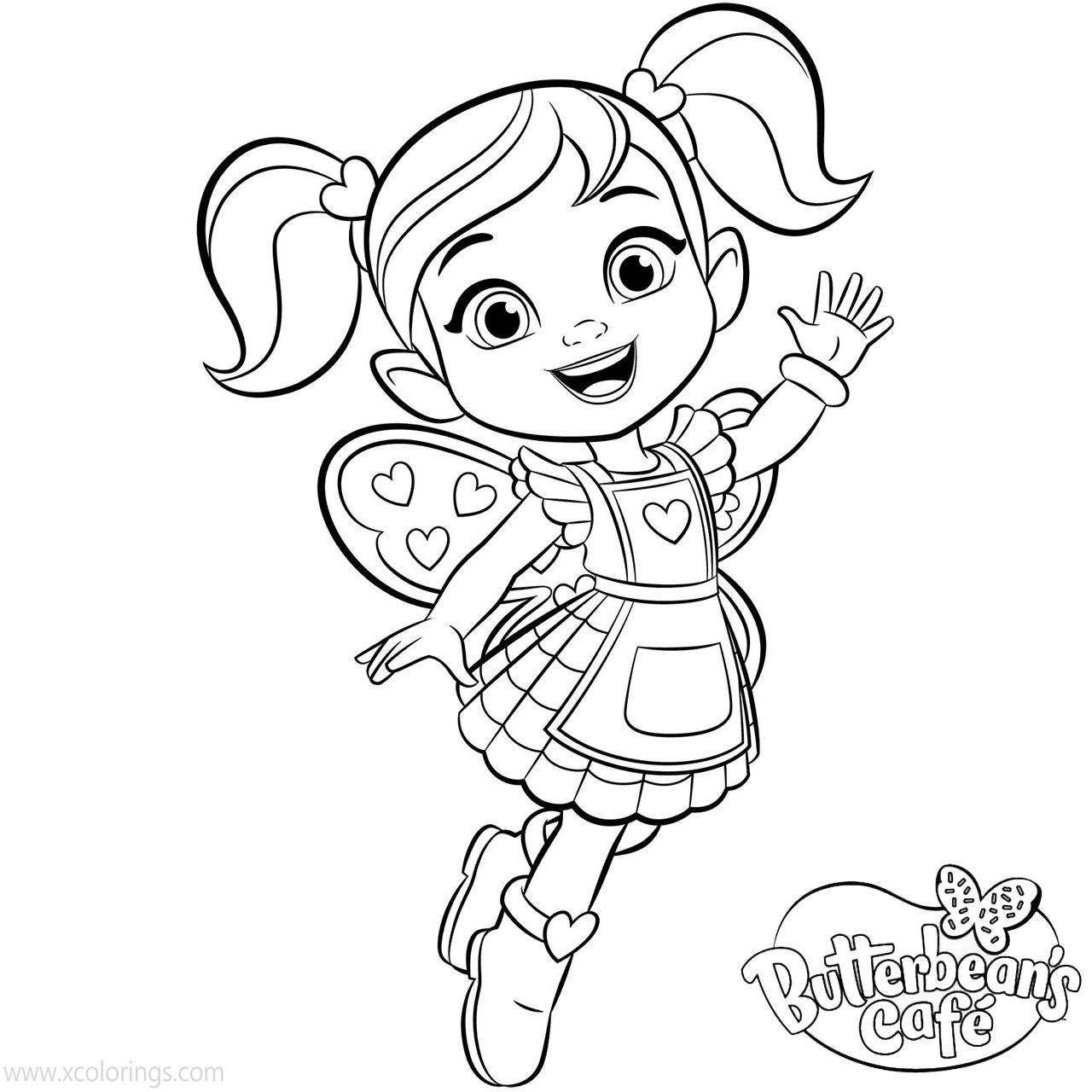 Butterbean's Cafe Coloring Pages Poppy Butterbean Cricket and Dazzle