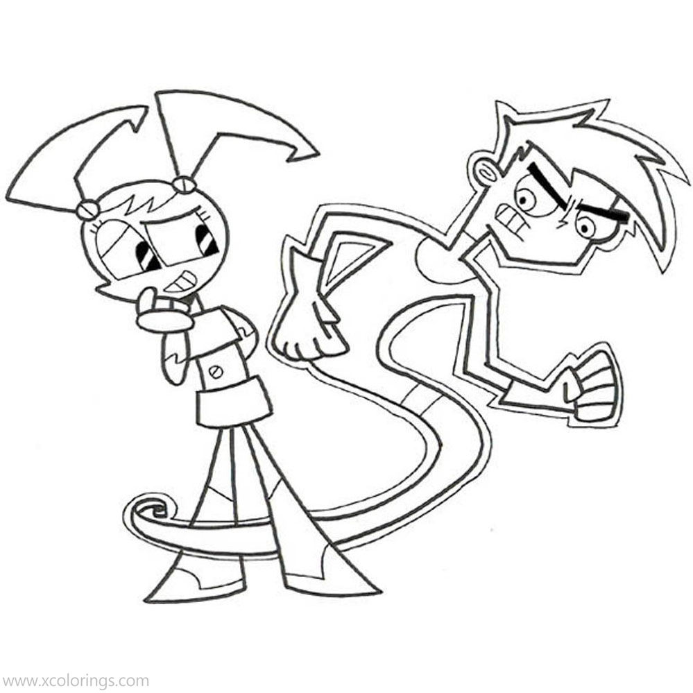 Free Danny Phantom Coloring Pages Danny with Ghost Sense printable