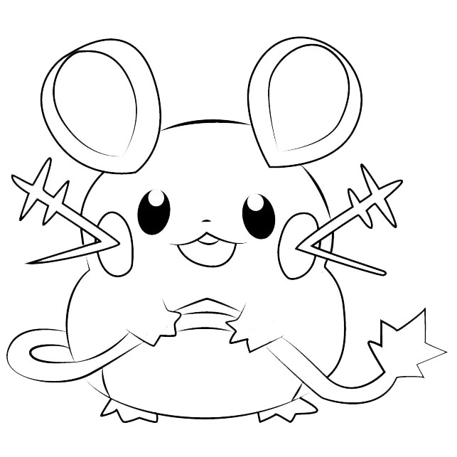 Free Dedenne Pokemon Go Coloring Pages printable