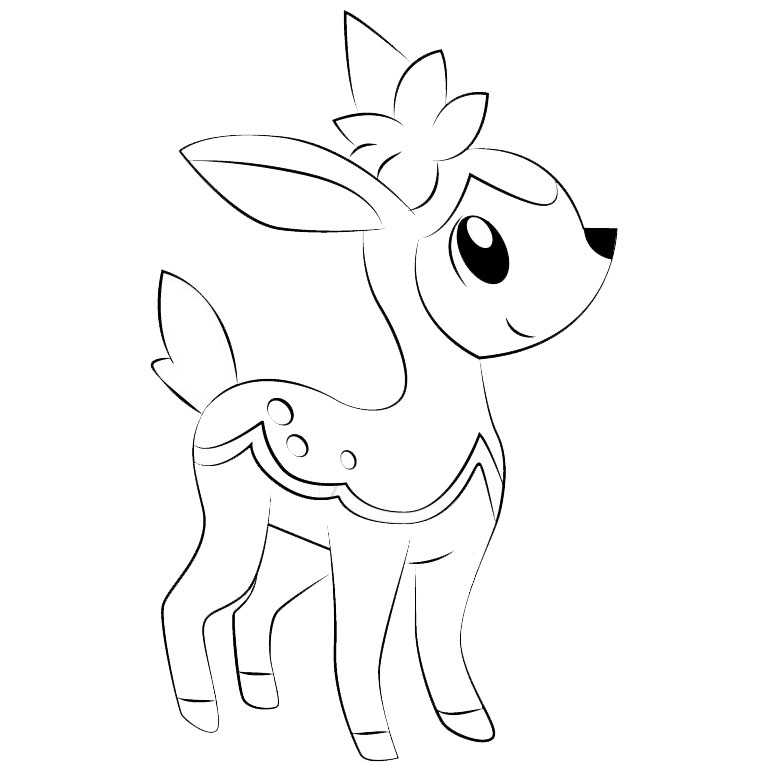 Free Deerling Pokemon Go Coloring Pages printable