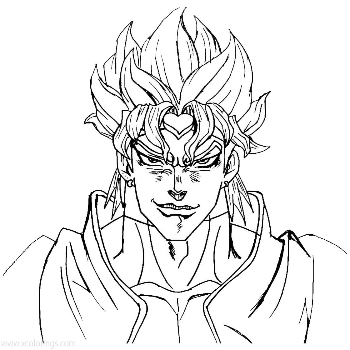 Free Dio from JoJo's Bizarre Adventure Coloring Pages printable