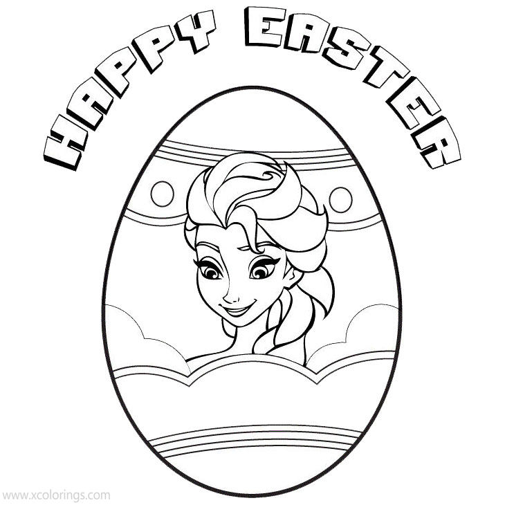 Free Disney Easter Coloring Pages Elsa printable