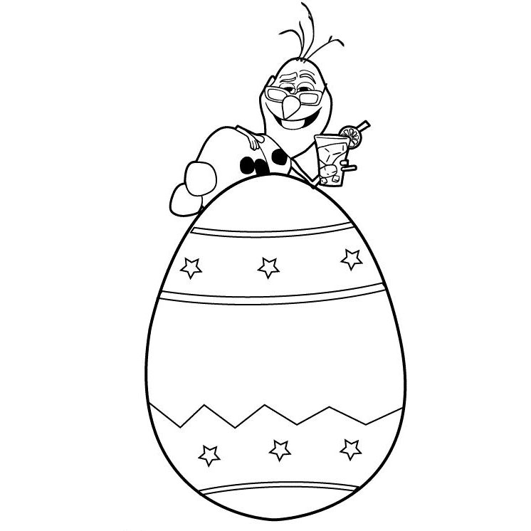 Free Disney Easter Coloring Pages Frozen Olaf printable