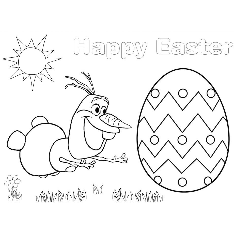 Free Disney Easter Coloring Pages Olaf Happy Easter printable