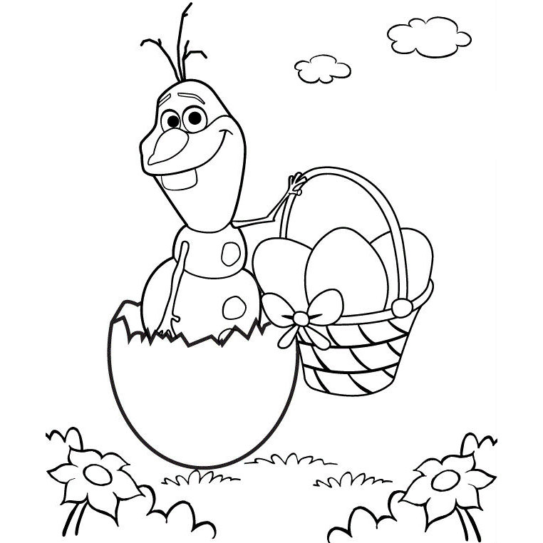 Free Disney Easter Coloring Pages Olaf printable