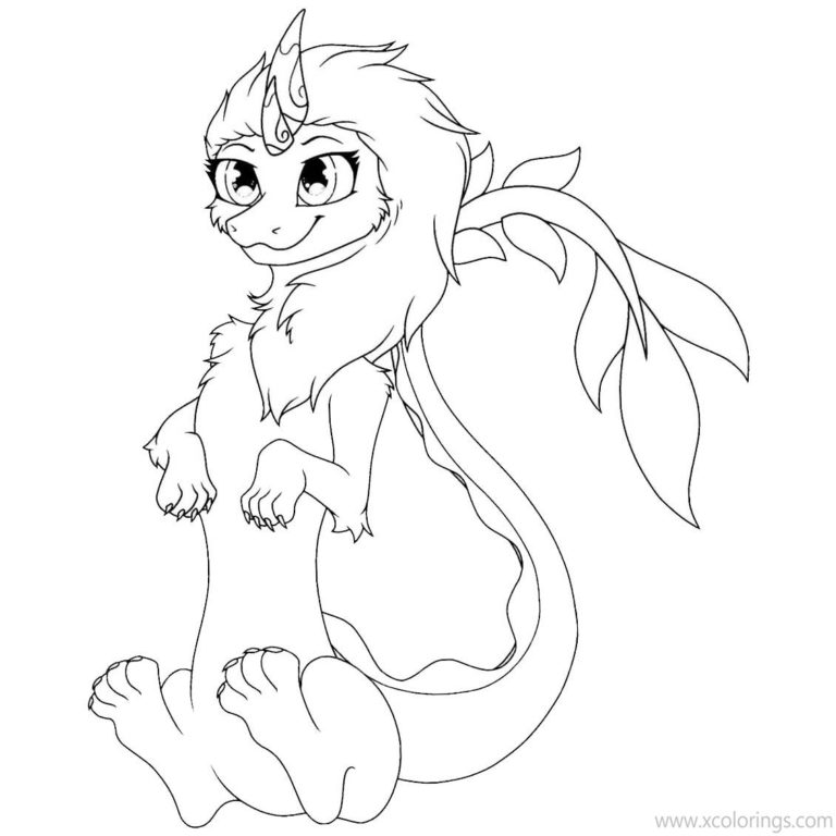 Raya And The Last Dragon Coloring Pages Dragon Sisu - XColorings.com