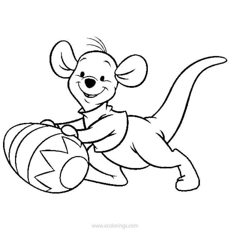 Free Disney Winnie The Pooh Easter Coloring Pages Roo printable