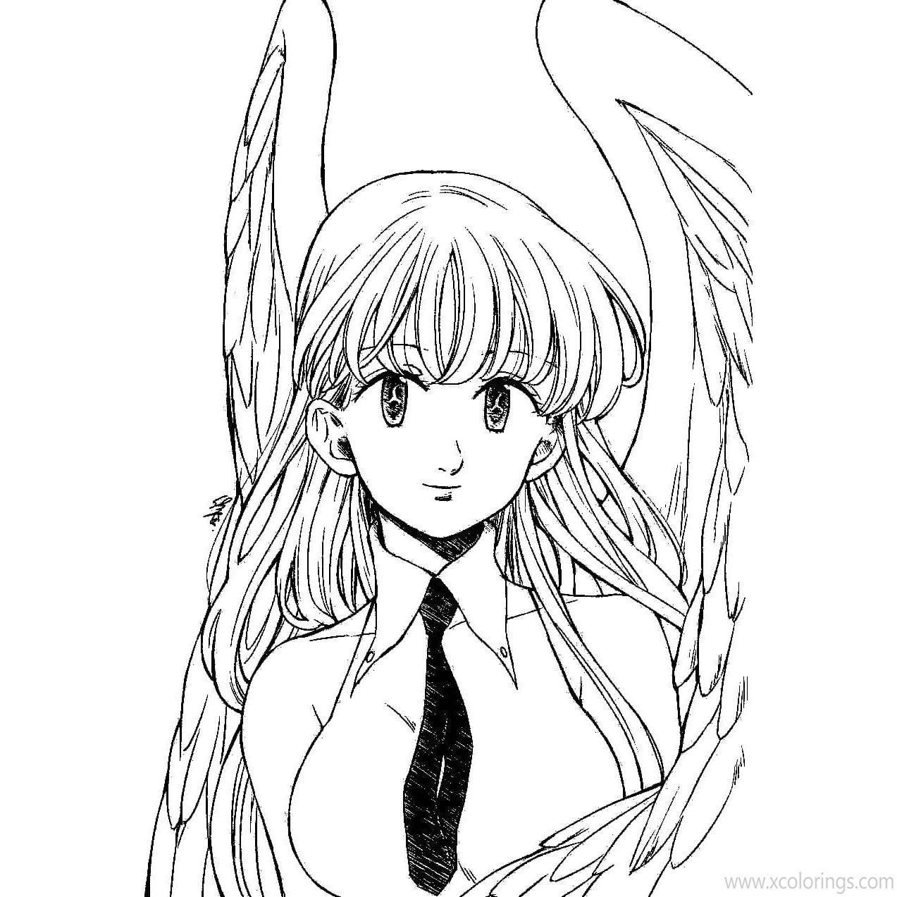 Free Elizabeth from The Seven Deadly Sins Coloring Pages printable