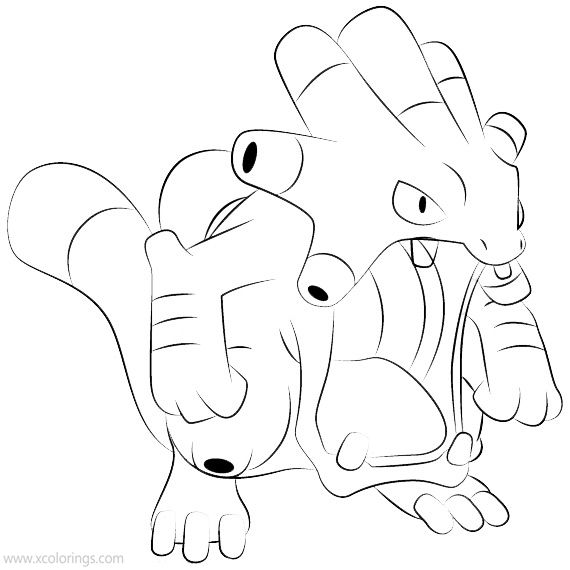 Free Exploud Pokemon Coloring Pages printable