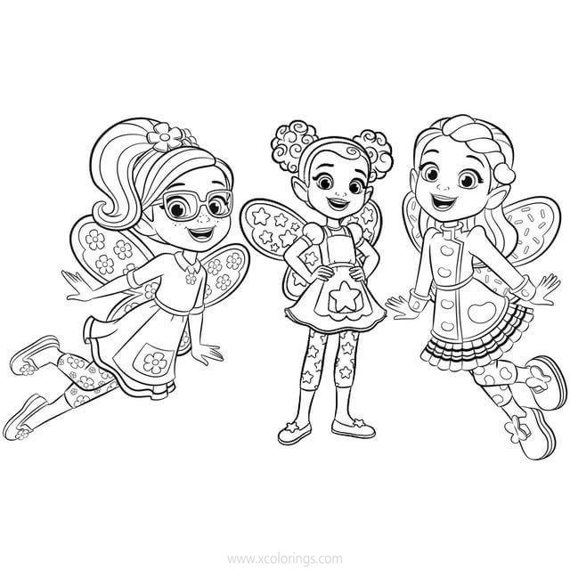 Free Fairies from Butterbean's Cafe Coloring Pages printable