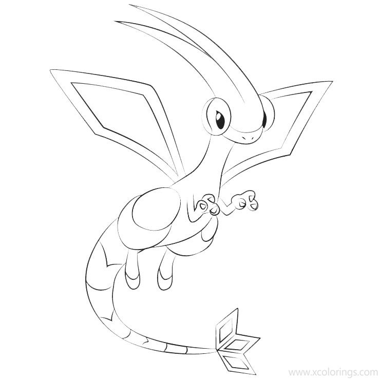 Free Flygon Pokemon Coloring Pages printable