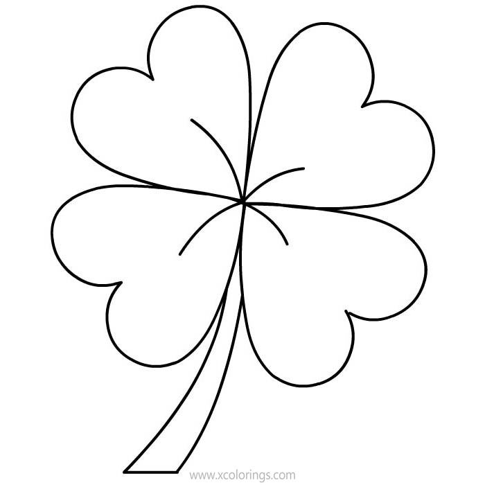 Free Free 4 Leaf Clover Coloring Pages printable