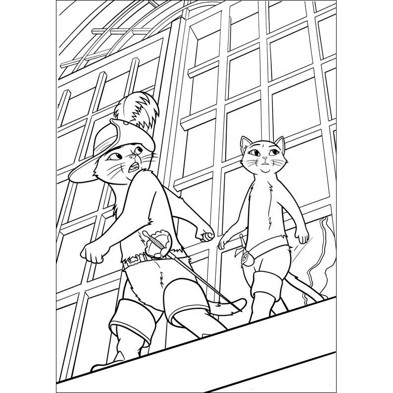 Free Free Puss in Boots Coloring Pages printable