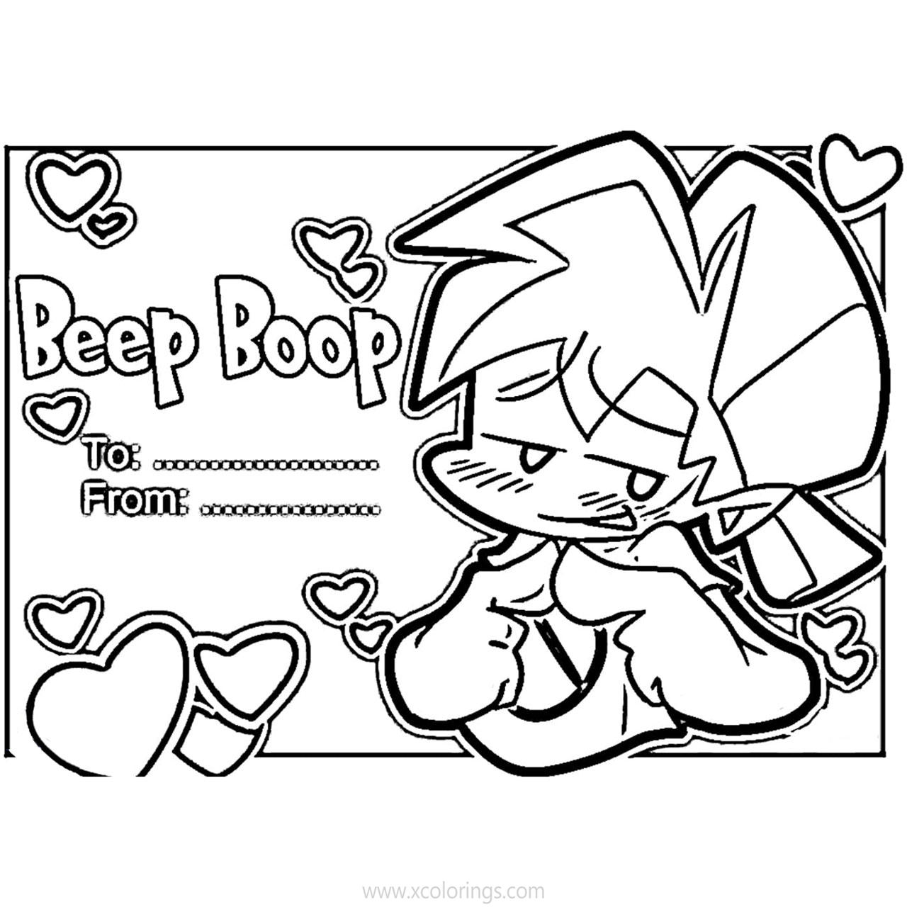 Free Friday Night Funkin Coloring Pages Beep Boop printable