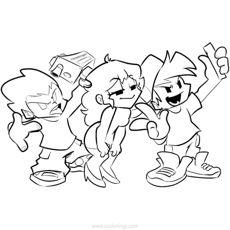 Friday Night Funkin Coloring Pages Whitty Printable