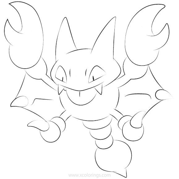 Free Gligar Pokemon Coloring Pages printable