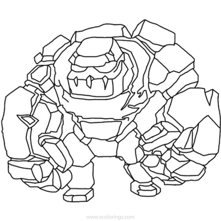 Free Golem from Clash Royale Coloring Pages printable