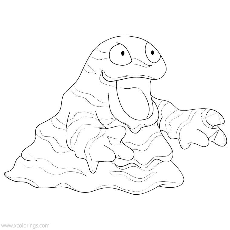 Free Grimer Pokemon Coloring Pages printable