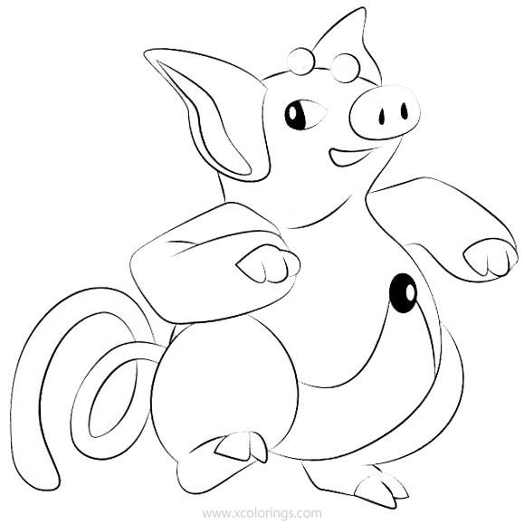 Free Grumpig Pokemon Coloring Pages printable