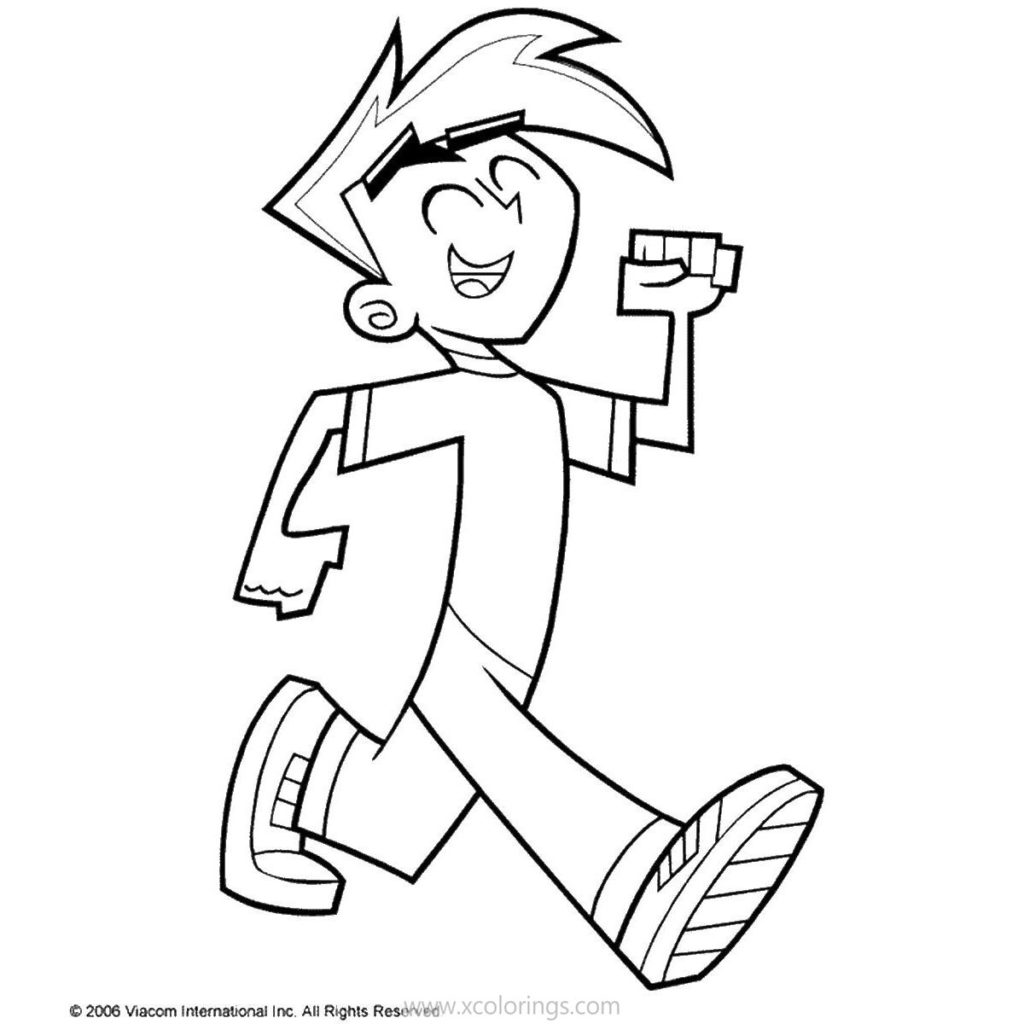 Danny Phantom Coloring Pages Half Ghost Danny Fenton