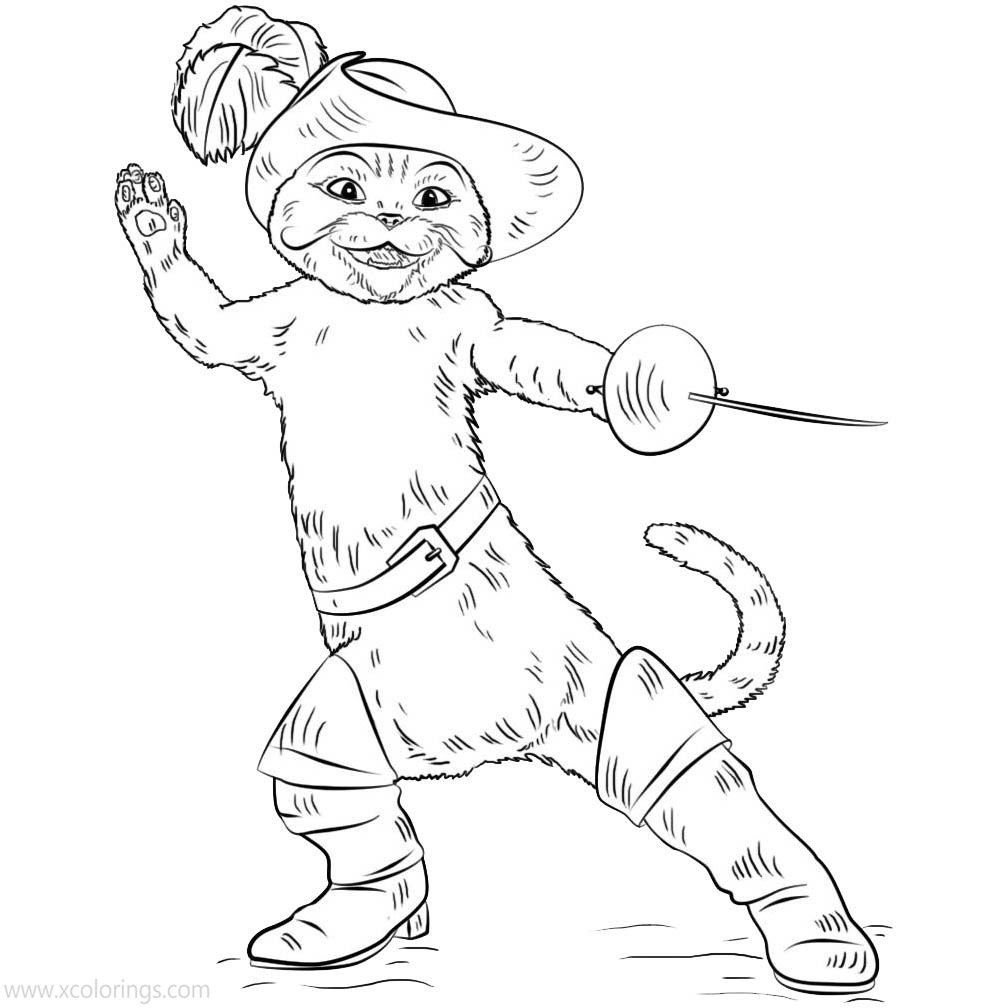 Free Hero Puss in Boots Coloring Pages printable