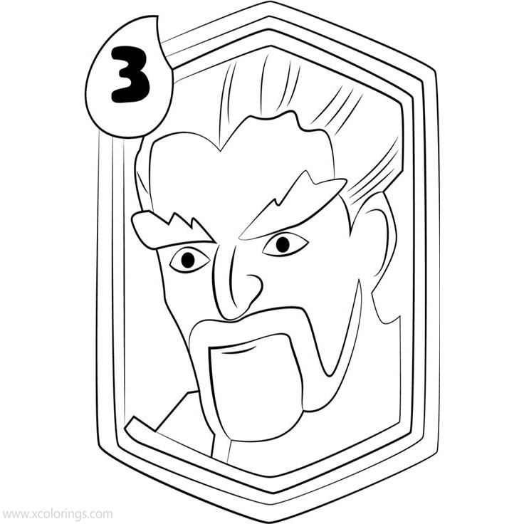 Free Ice Wizard from Clash Royale Coloring Pages printable