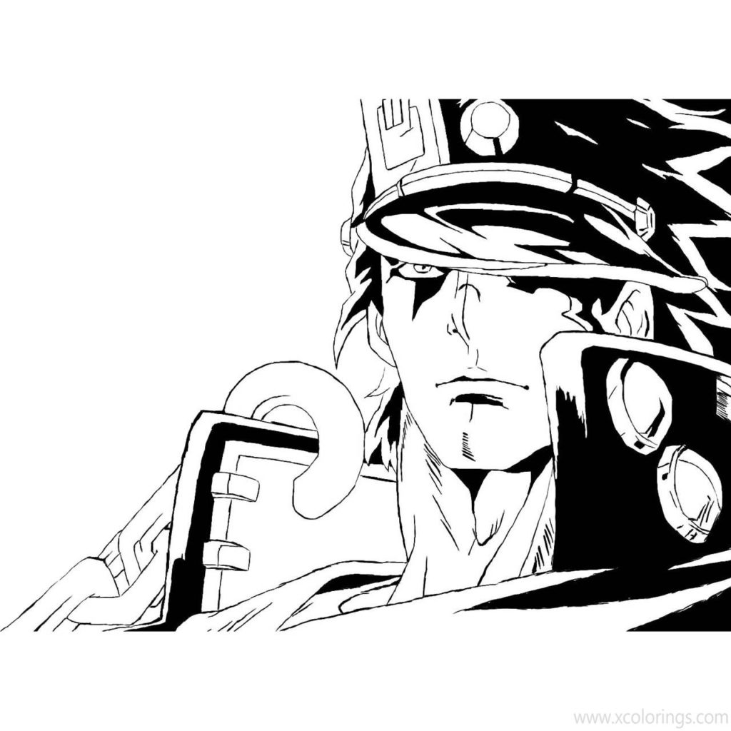Jotaro from JoJo's Bizarre Adventure Coloring Pages - XColorings.com