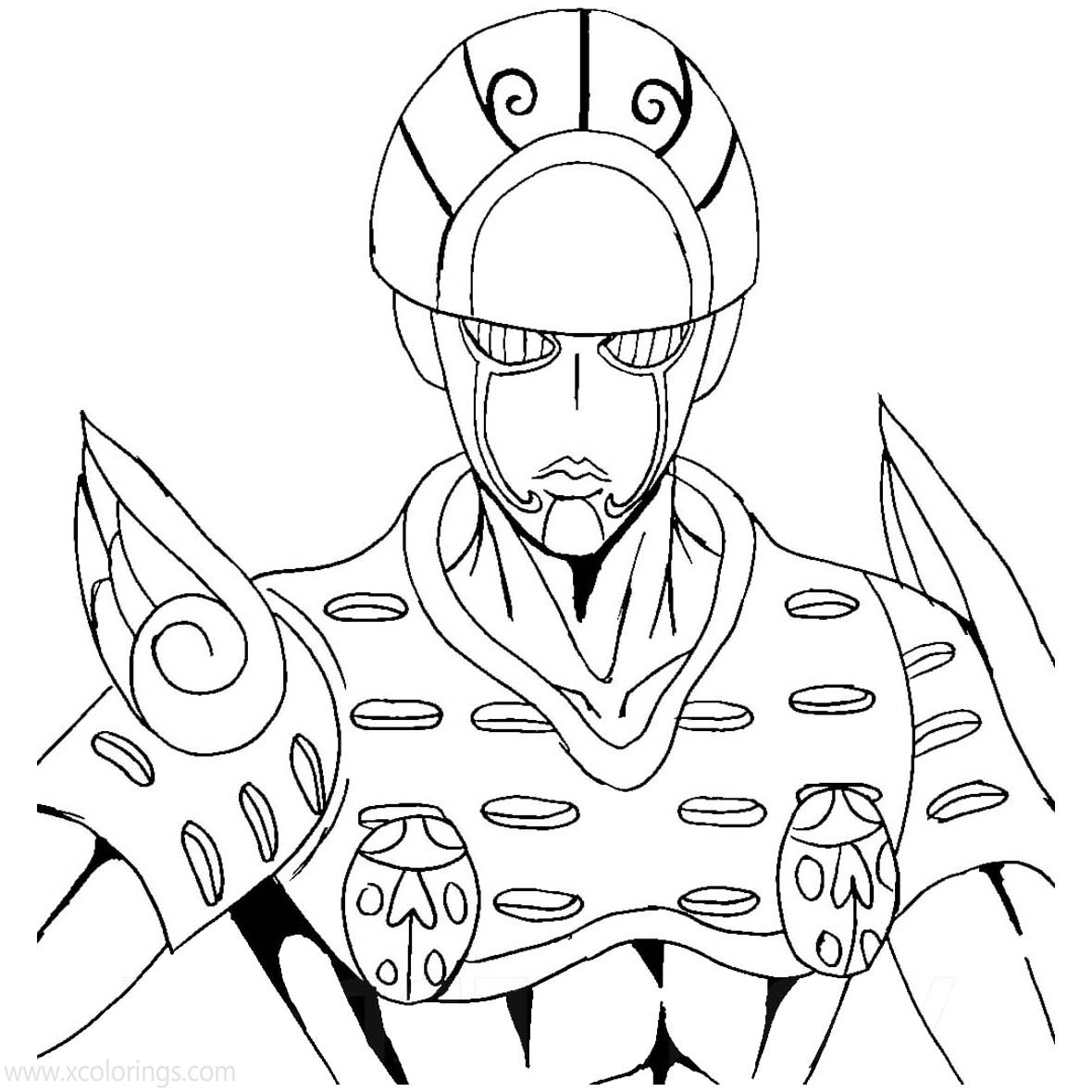 Free JoJo's Bizarre Adventure Coloring Pages Gold Experience printable