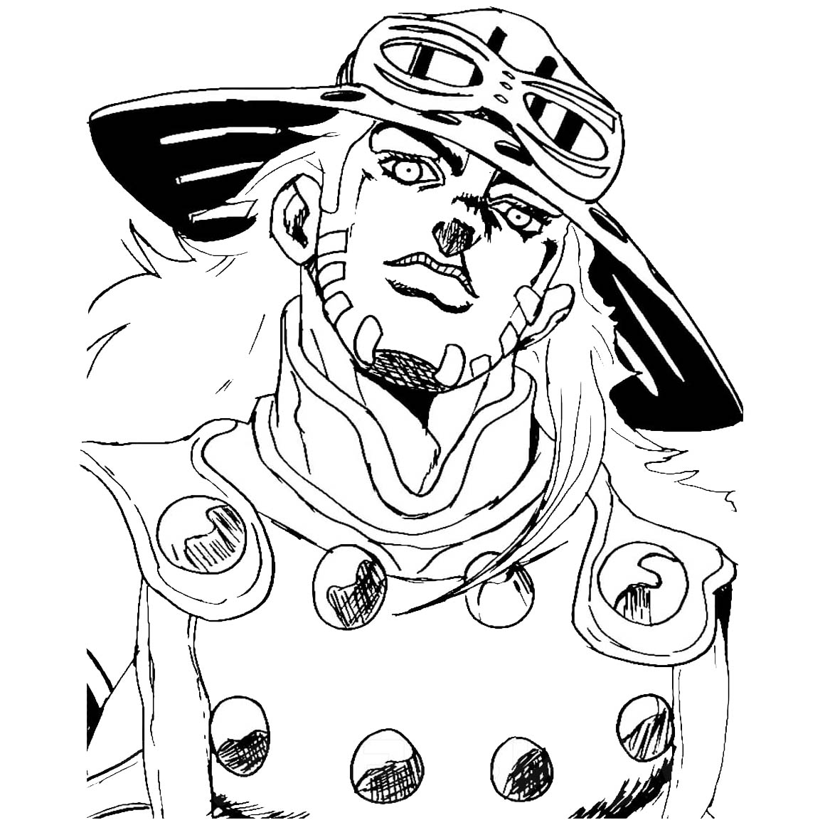 JoJo's Bizarre Adventure Coloring Pages Character Jotaro Kujo