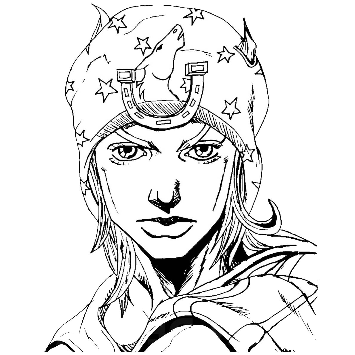 JoJo's Bizarre Adventure Coloring Pages Johnny Joestar - XColorings.com