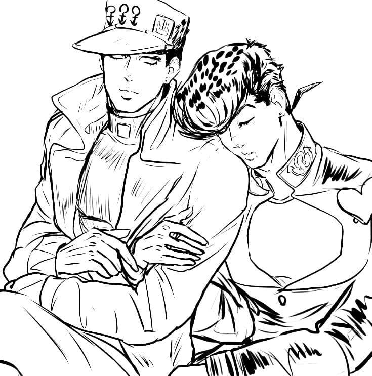 JoJo's Bizarre Adventure Coloring Pages Josuke - XColorings.com