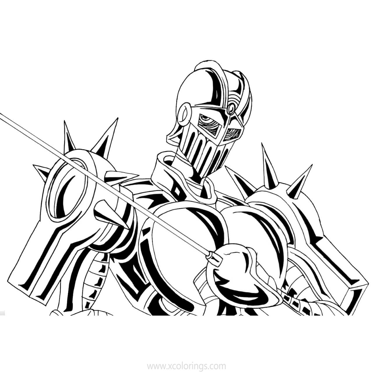 Free JoJo's Bizarre Adventure Coloring Pages Silver Chariot printable