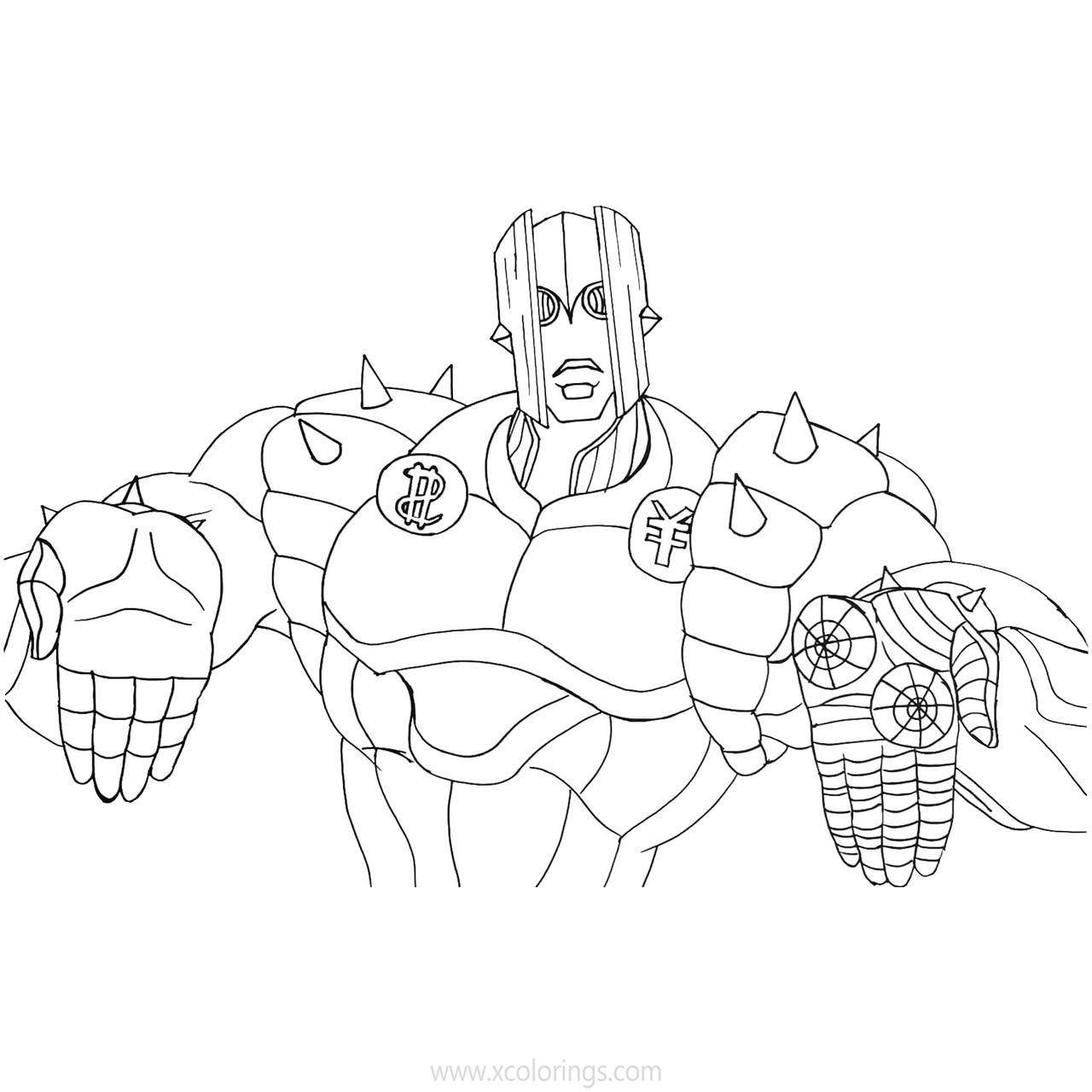 Free JoJo's Bizarre Adventure Coloring Pages The Hand printable
