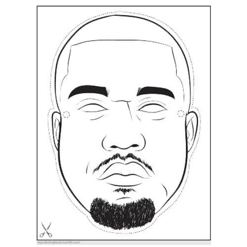 Free Kanye West Coloring Pages Craft Template printable