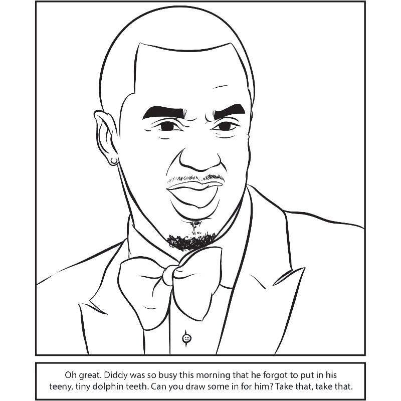 Free Kanye West Coloring Pages Rapper printable