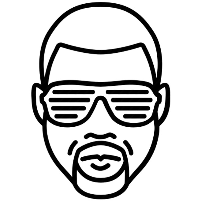 Free Kanye West Icon Coloring Pages printable