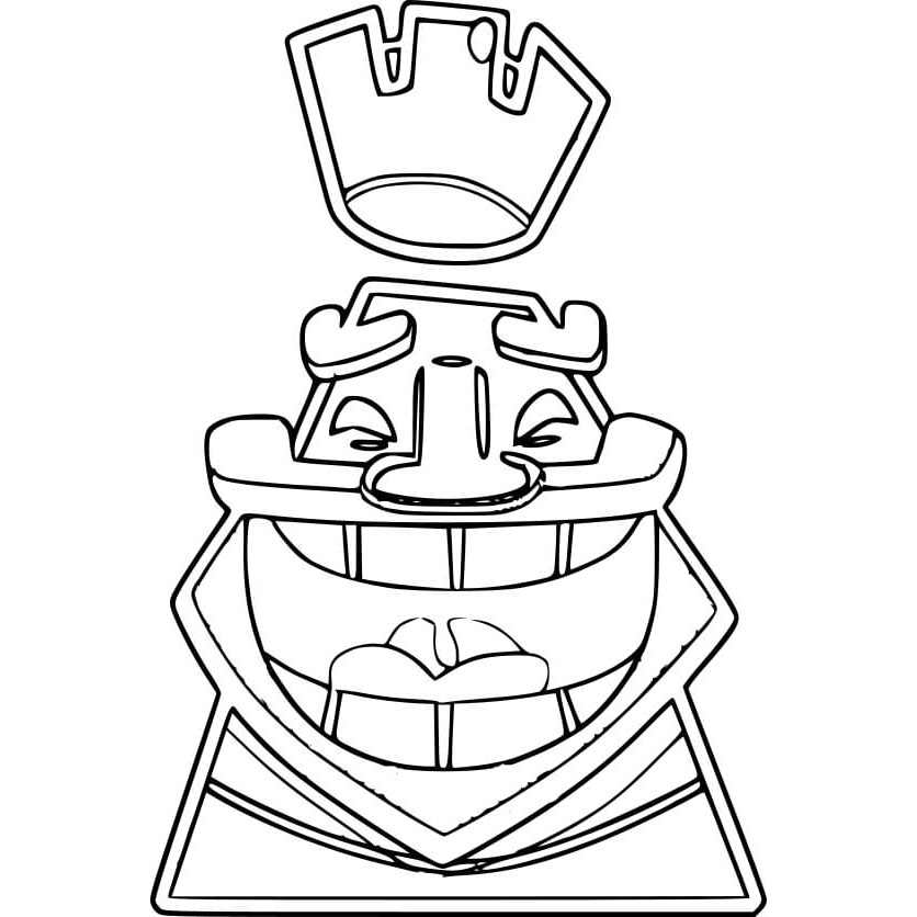 Free King from Clash Royale Coloring Pages printable