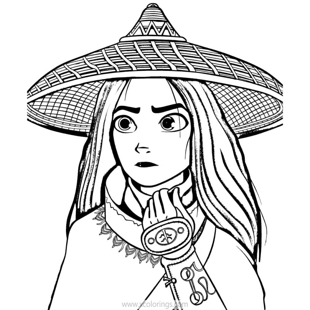 Disney Film Raya And The Last Dragon Coloring Pages - XColorings.com