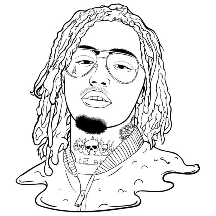 Free Lil Pump Coloring Pages from Behance printable