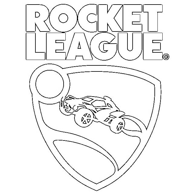 Free Logo of Rocket League Coloring Pages printable