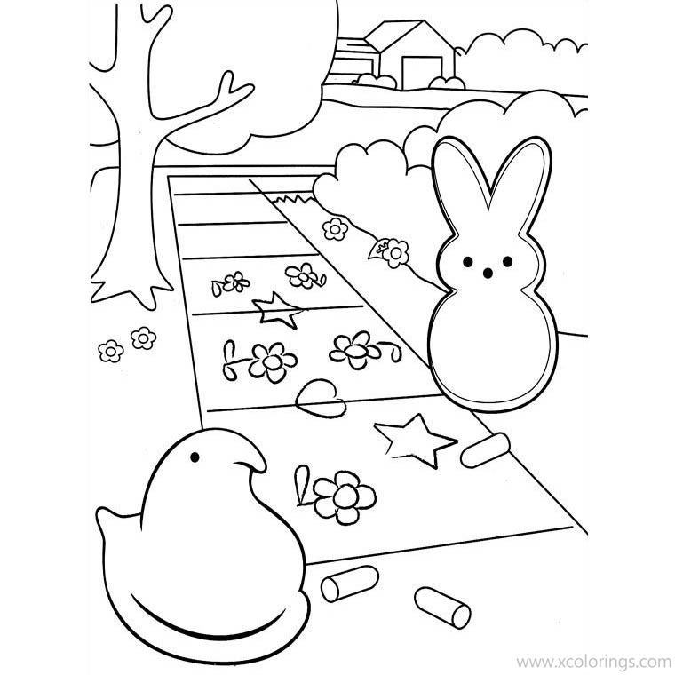 Free Marshmallow Peeps Coloring Page 5 printable