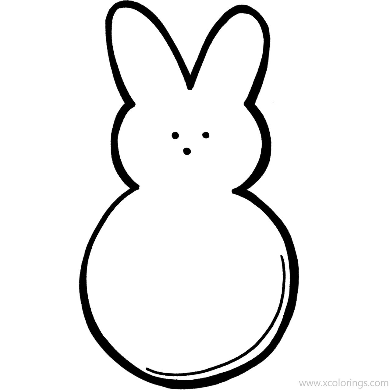 Free Marshmallow Peeps Coloring Pages Sketch printable